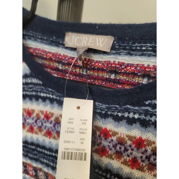 J.Crew Fair Isle Lady Jacket In Boiled Wool Blend, Grey Multi, M, Med NEW NWT - Picture 5 of 8